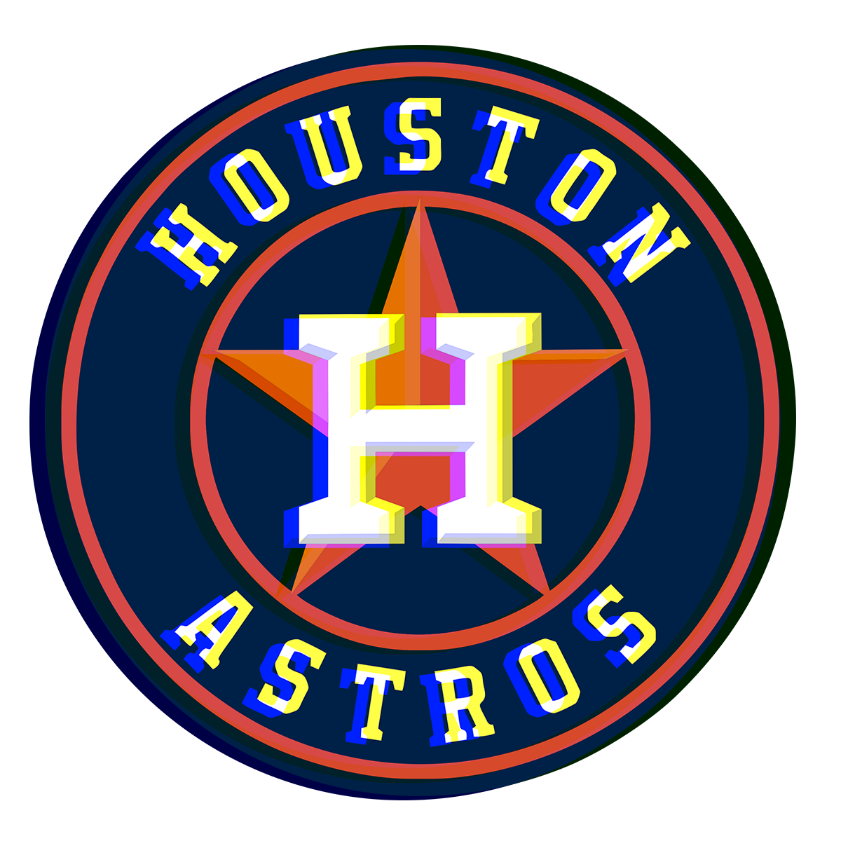 Phantom Houston Astros logo iron on paper